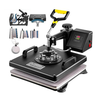 Transferpers – Hittepers – Warmte Persmachine – Heat Press – 8-in-1 – 38x38 Cm – 1250 Watt