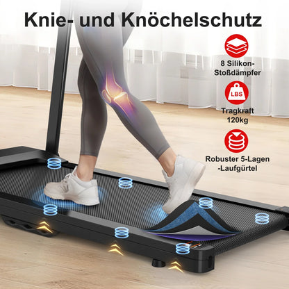 Opvouwbare Loopband – Elektrische Loopband – Home Trainer – Fitness Loopband – Hardloopband – Bluetooth Connectiviteit – Schokabsorberend Dempingssysteem