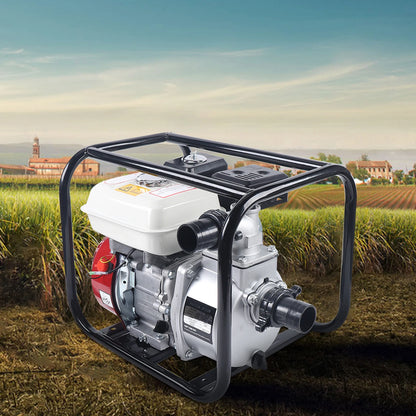 Waterpomp Benzine - Water Pump Petrol - 4-Takt Irrigatiepomp - 210cc - 2 Inch In-/Uitlaat - Landbouw Waterpomp