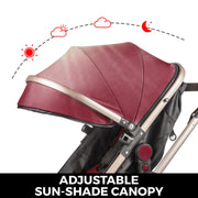 Kinderwagen - Wandelwagen - Buggy - Wandelwagen 3 in 1 - Wandelwagens - Luxe - Draagbaar - Voor Pasgeboren Baby Bassinet Kinderwagen - Goud