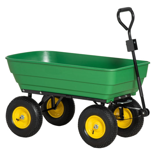 Tuinkar – Tuinwagen – Bolderkar – Transportkar – Handkar – 125 Liter Inhoud – Staal Met Kunststof