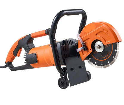 Elektrische Betonzaag - Betonfrees - Betonzagen -Steenzaagmachine - Muurfrees - Zaagmachine - 7inch - 2000W - Cirkelzaag - met Waterkoeling & Pomp - Nat/Droog Schijfzaag - Met D-handvat & Dubbele Schakelaar - voor Beton - Steen - en Baksteen