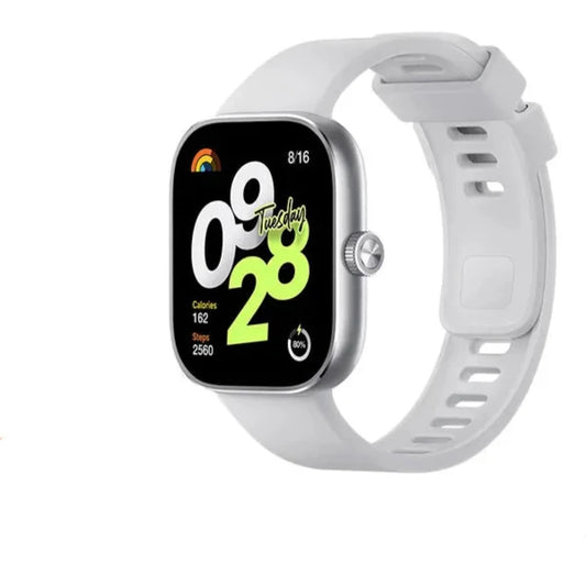 Xiaomi Redmi Watch 4- Smartwatch - Xiaomi Smartwatch - Smartwatches - Bluetooth Telefoongesprek, Bloedzuurstof Hartslag Stressmonitoring - 1,97” AMOLED 390×450 pixel - Zilvergrijs