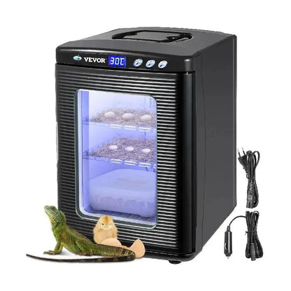 Reptielen Broedmachine - Egg Incubator - Ei incubator - 25L - Koeling En Verwarming - 5-60 °C - 110V A - 12V DC - Zwart - QUORE