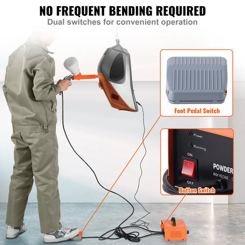 Poedercoating Set - 50KV - 30 PSI - Elektrostatisch - Poedercoating Apparatuur voor thuis- en commerciële productie - QUORE