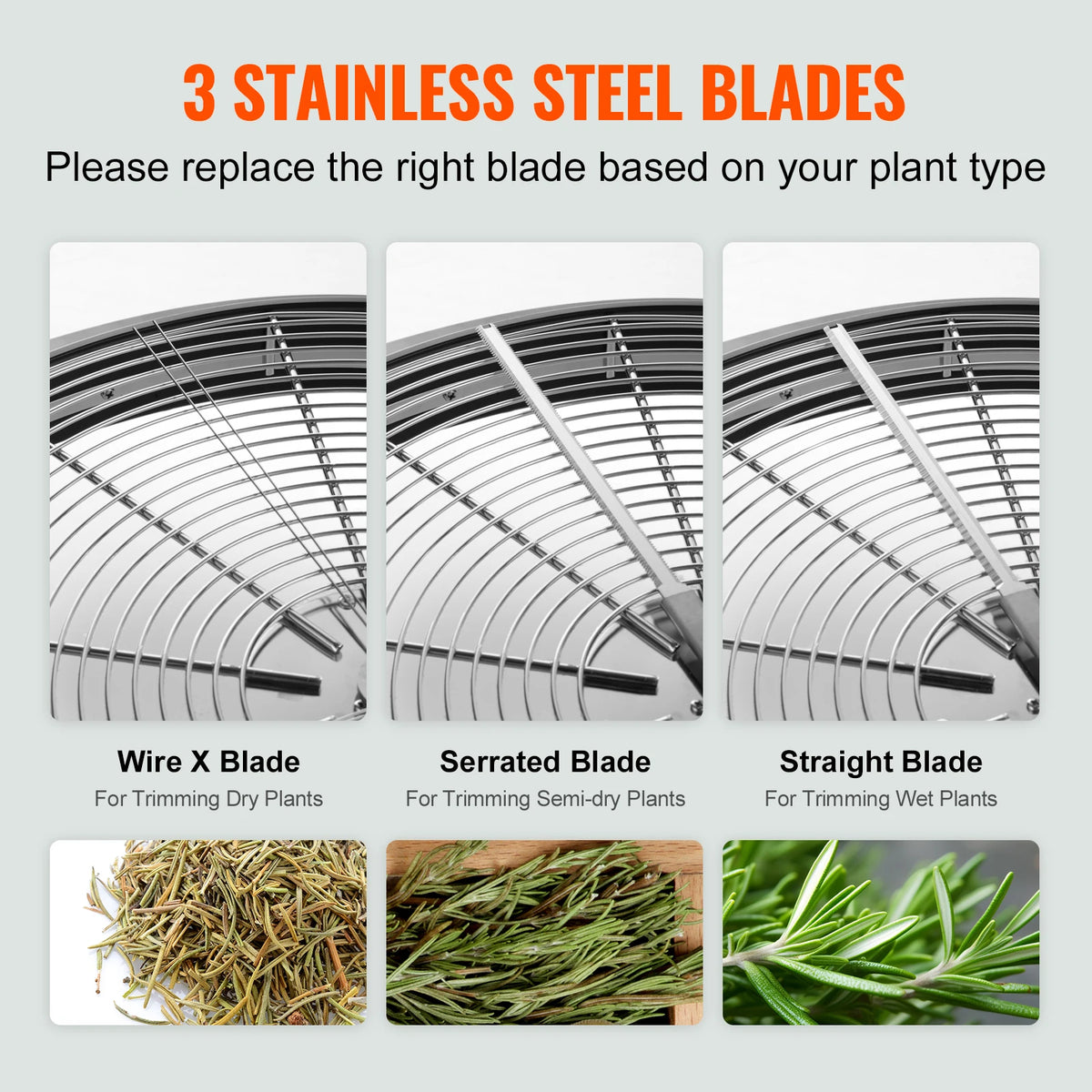 Bladko Trimmer - Trimmerkop - Handmatige Bud Trimmer - met Roestvrijstalen Messen - voor Twisted Spin Cut Clear Dome - 16in Bowl - Zilver - QUORE