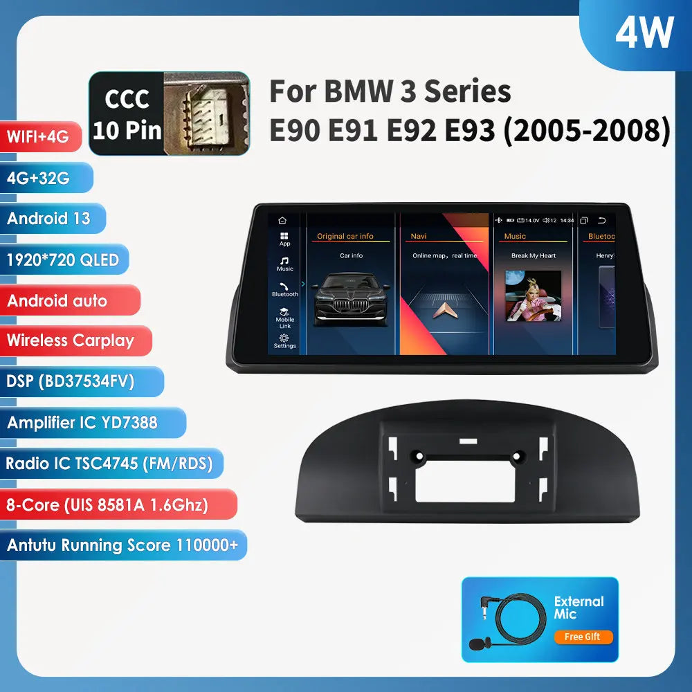 Autoradio – Car Radio – Multimedia Stereo – Auto Radio – GPS Navigatie – 10,25 Inch Touchscreen – Android 13 Besturingssysteem
