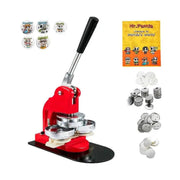 Knoopmachine - met knoopdelen - Ergonomische booghandgreep - Maker voor DIY-knoppen - met 32mm-500 stuks - Rood - QUORE