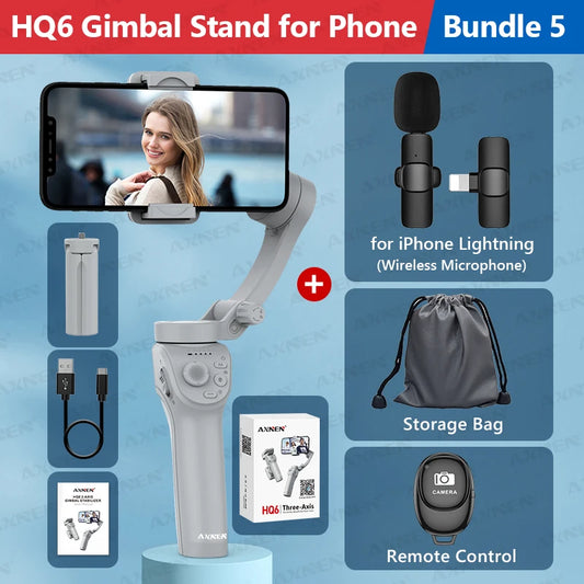 Gimbal Smartphone - Gimbal voor Smartphone & Camera - Handheld spiegelloos - 3-assige - Handheld Gimbal Stabilisator - voor Smartphone - voor iPhone Android - Vlog Kit - Optie 5
