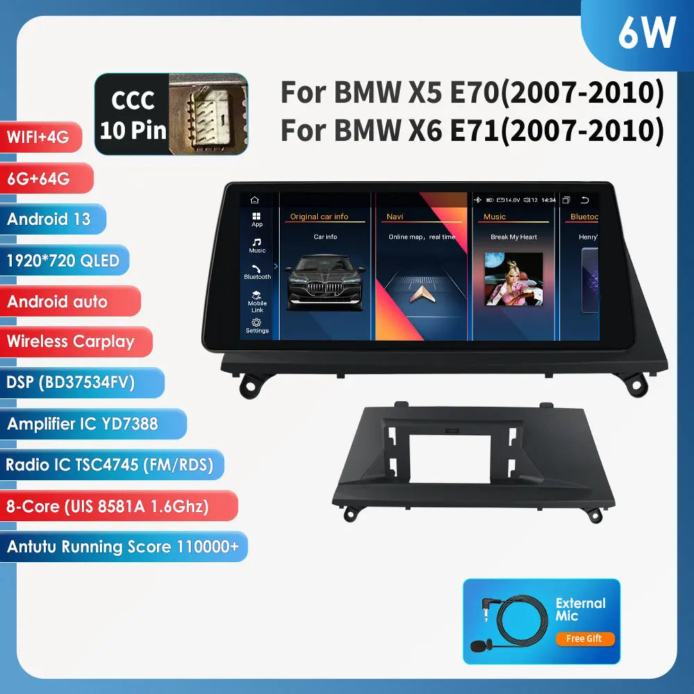 Android Car Radio – Multimediaspeler – Autoradio – Navigatiesysteem – Touchscreen Radio – 10,25 Inch Scherm – Android 13 OS – CarPlay & GPS
