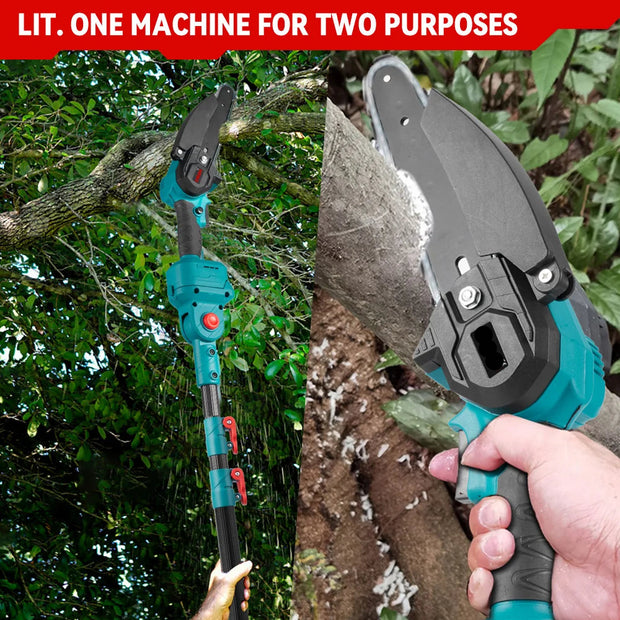Elektrische Kettingzaag - Accu Kettingzaag - 3 in 1 Pruner- 3500W - 18V - Tuinboom snoeigereedschap - 6 Inch - Zonder batterij - QUORE