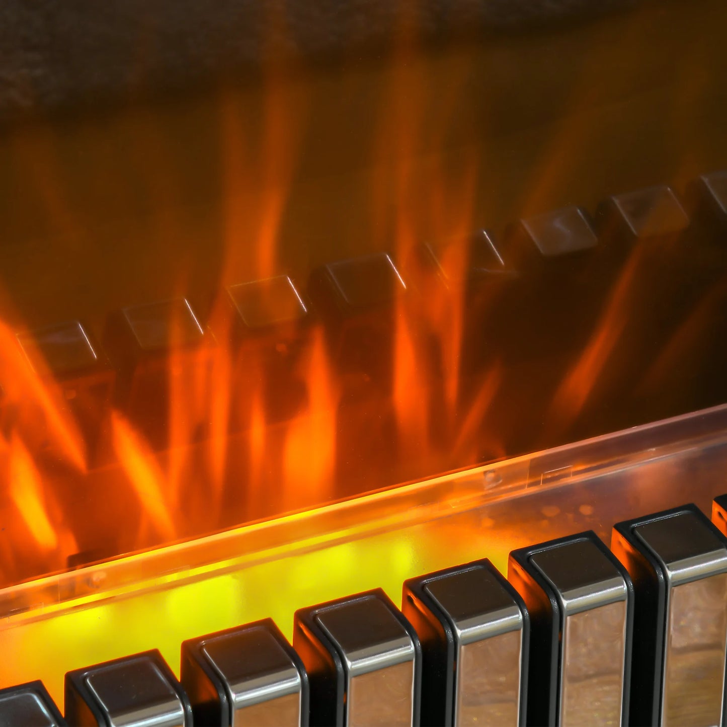 Elektrische haard – Sfeerhaard – Elektrische kachel – Open haard – Vrijstaande haard – 2000 Watt vermogen – Realistisch vlameffect met instelbare helderheid