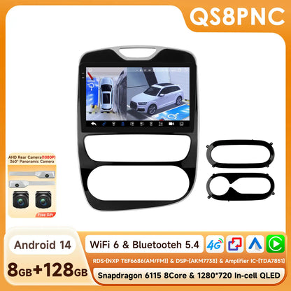 2DIN Android Autoradio – Multimedia Speler – Navigatiesysteem – Car Stereo – Head Unit – 10,1 Inch Touchscreen – 360° Panoramische Camera