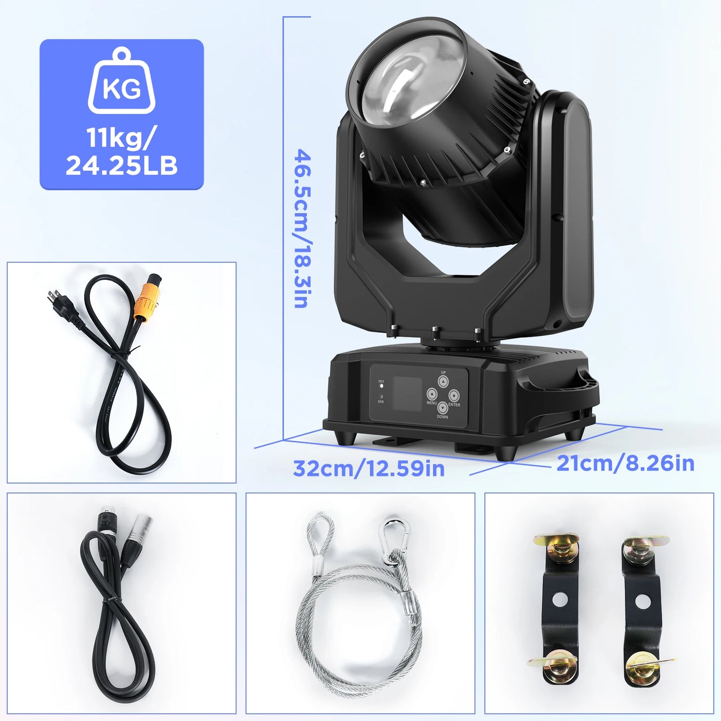 Movingheadlicht – Discolamp – Podiumverlichting – DJ Licht – LED Beam Spot – 160W Vermogen – IP65 Waterdicht