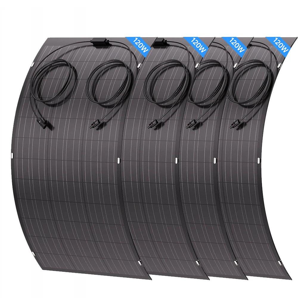 240W Flexibel Zonnepaneel Kit – Flexibele Zonnecellen – Opvouwbaar Zonnepaneel – Solar Panel Set – Zonne-energiekit – Lichtgewicht & Weerbestendig – Hoog Rendement 18,6%