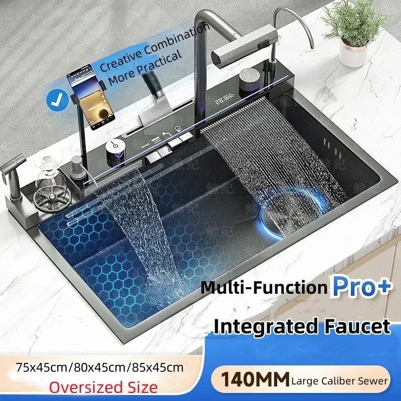 Roestvrijstalen Wasbak Keuken – Enkele Bak – Keukenspoelbak – Vaatwasserbak – Afwasbak – 80x45 cm – Duurzaam 304 Roestvrij Staal – Rechthoekig Design - QUORE
