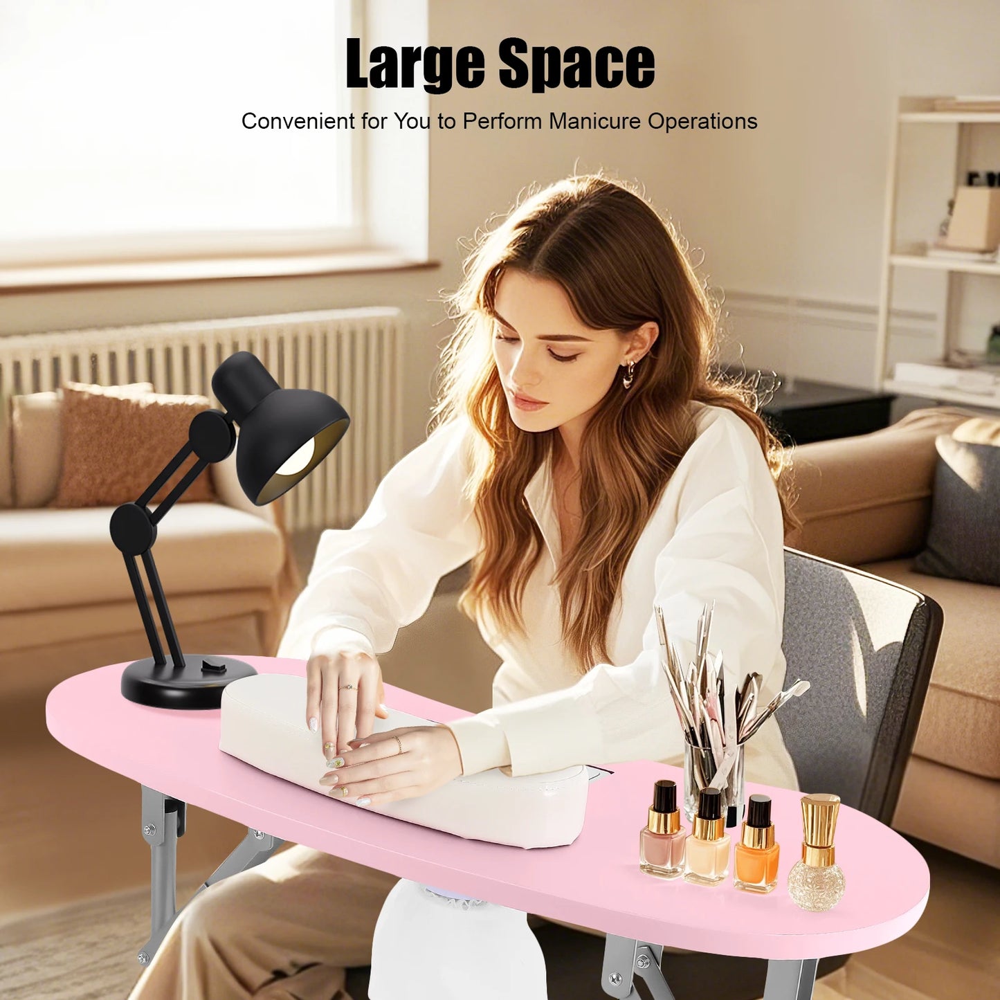 Make-up Koffer – Beauty Koffer – Make-up Trolley – Make-up Case – Make-up Organizer – Rose Goud – Ingebouwde LED-Verlichting – Verstelbaar Handvat Met 4 Vergrendelbare Wielen
