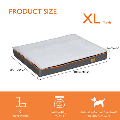 Hondenkussen - Hondenbed Orthopedisch - Gemaakt van Dikke Schuimkussen - Padded Pet Bed - met Wasbare en Waterdichte Hoes - Extra Groot