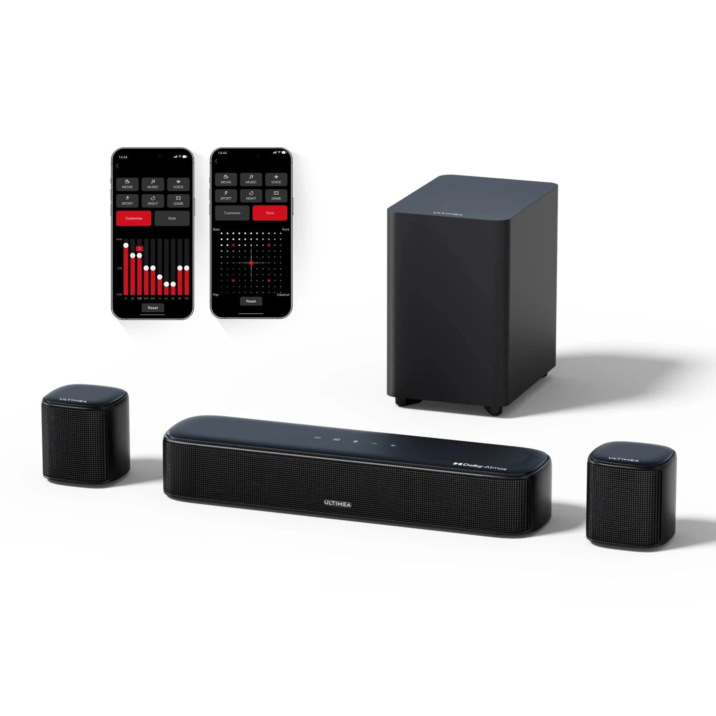 Soundbar - 5.1 - Soundbar met Subwoofer - Soundbar voor TV - Bluetooth - App Control - met RGB Verlichting - 280W Geluidssysteem - Zwart