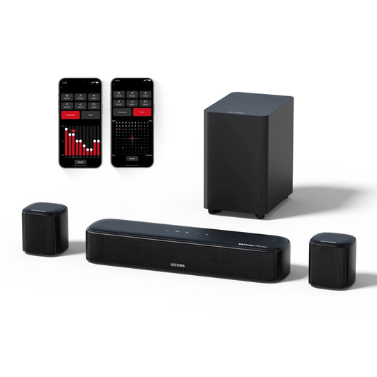 Soundbar - 5.1 - Soundbar met Subwoofer - Soundbar voor TV - Bluetooth - App Control - met RGB Verlichting - 280W Geluidssysteem - Zwart