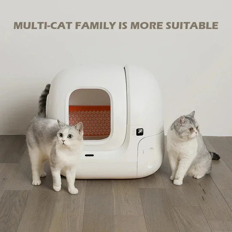 Slimme Kattenbak – Automatische Kattenbak – Zelfreinigende Kattenbak – App-gestuurde Kattenbak – Geurvrije Kattenbak – Grote Inhoud 7,6L – Veilig Met Sensoren