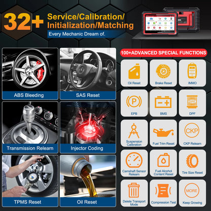 OBD2 Scanner – Auto Uitleesapparaat – Diagnose Scanner – ECU Codelezer – OBD Diagnose Tool – Android 10.0 – 8 Inch Touchscreen