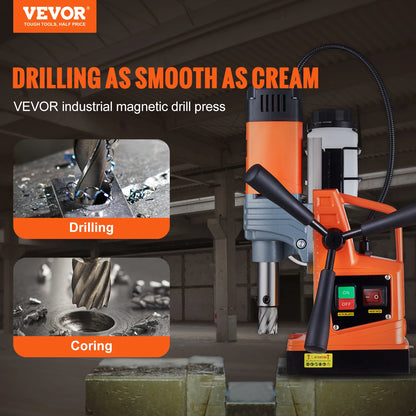 VEVOR Mag Drill Press 1300W Magnetic Drill 810PRM Electric Drilling Machine for Metal Surface Industrial Home Improvement