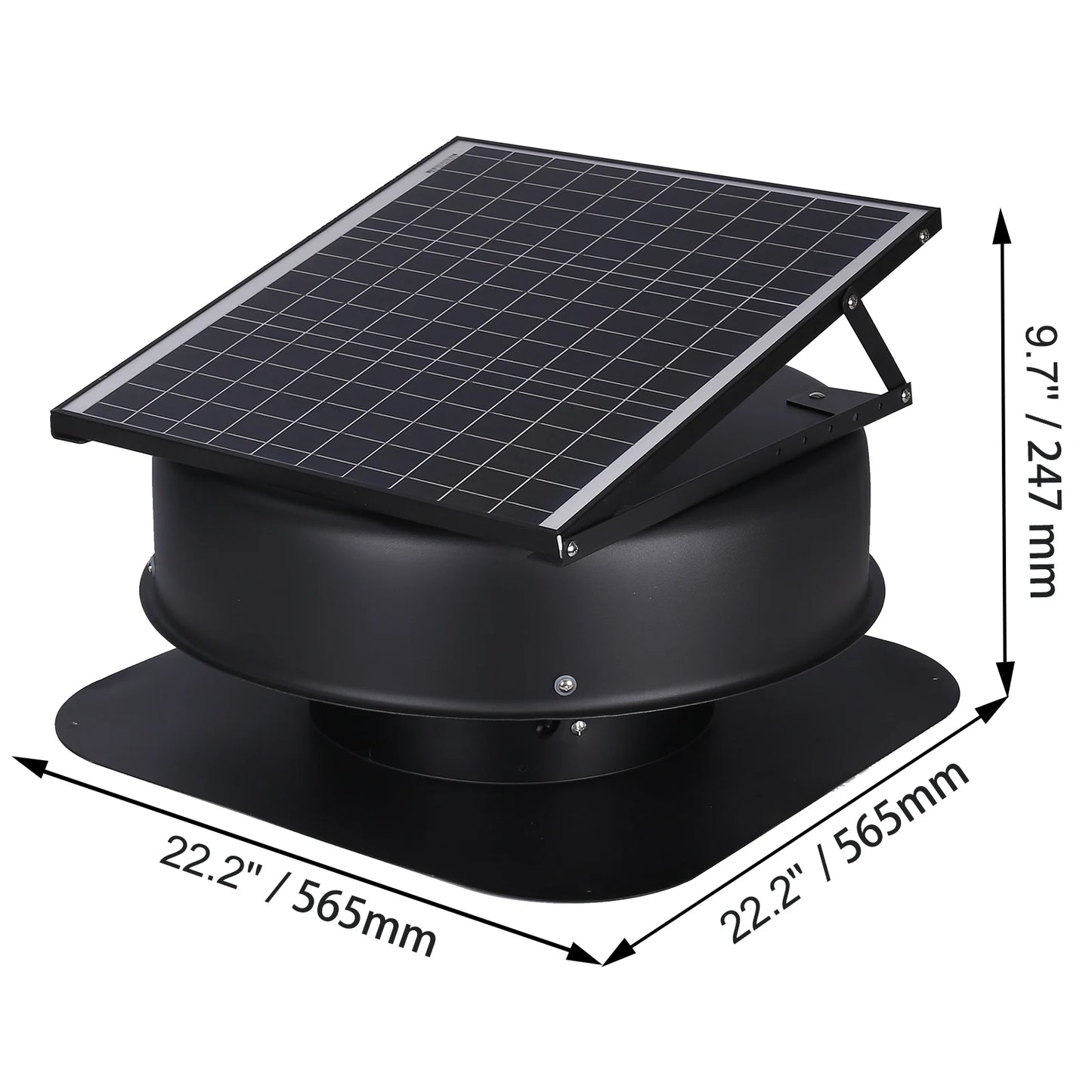 Zonne-Energie Ventilator – Zolderventilator – Duurzame Ventilator – Energiezuinige Ventilator – Zonnepaneel – 1230 CFM – Automatische Temperatuurregeling