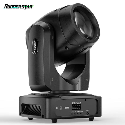 200W LED Moving Head – Beam Licht – Moving Head Spot – Podiumverlichting – DJ Licht – 7+1 Kleuren & Gobo’s – 18-Facetten Prisma – EU Stekker – Krachtige 25.000 Lux helderheid - QUORE