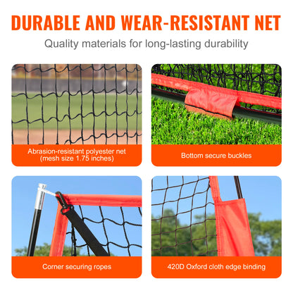 Rebounder - Softbal-rebounder - Bal - Softbal - Honkbal - 7ft x 7ft - voor Slaan Vangen Werpen - met Draagtas Balverzamelaar - QUORE