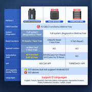 OBD2-scanner - Diagnosecomputer - Slimme diagnosetool - Foutverwijdering - TCM-injector autodiagnosetool - Actietest - 15 Reset - Met kabel