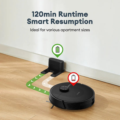 Robotstofzuiger – Robotstofzuiger Met Dweilfunctie – Robotstofzuiger Met Lidar – Robotstofzuiger Voor Tapijt – Robotstofzuiger Met HEPA-Filter – 4000 Pa Zuigkracht – 120 Minuten Werkduur