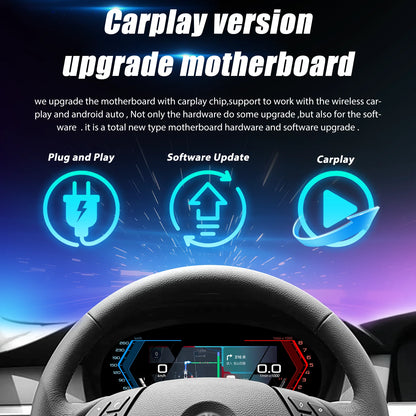Digitaal Dashboard – Digitaal Instrumentenpaneel – Virtual Cockpit – Snelheidsmeter – LCD Scherm – 12,3 Inch HD – Plug & Play – Originele Data Behoud