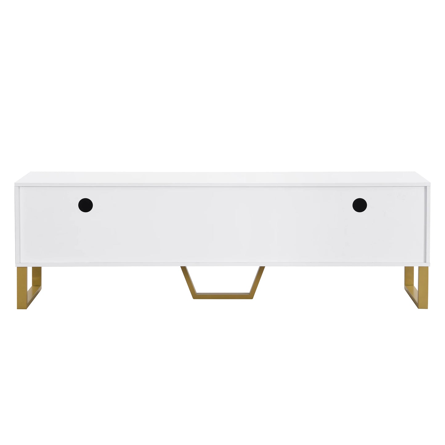 Hoogglans TV-meubel – Tv-kast – Media Meubel – Woonkamerkast – Opbergmeubel – Wit – MDF – 170x40x53 cm – 4 Deuren & 2 Lades