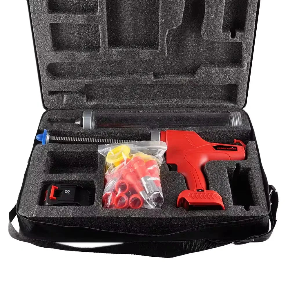 Kitpistool - Kit - Elektrische Kitspuit - Accu Kitspuit - Koker Pistool - 10000N - 6 Snelheden -  Draadloos Lijmpistool met 2 - QUORE