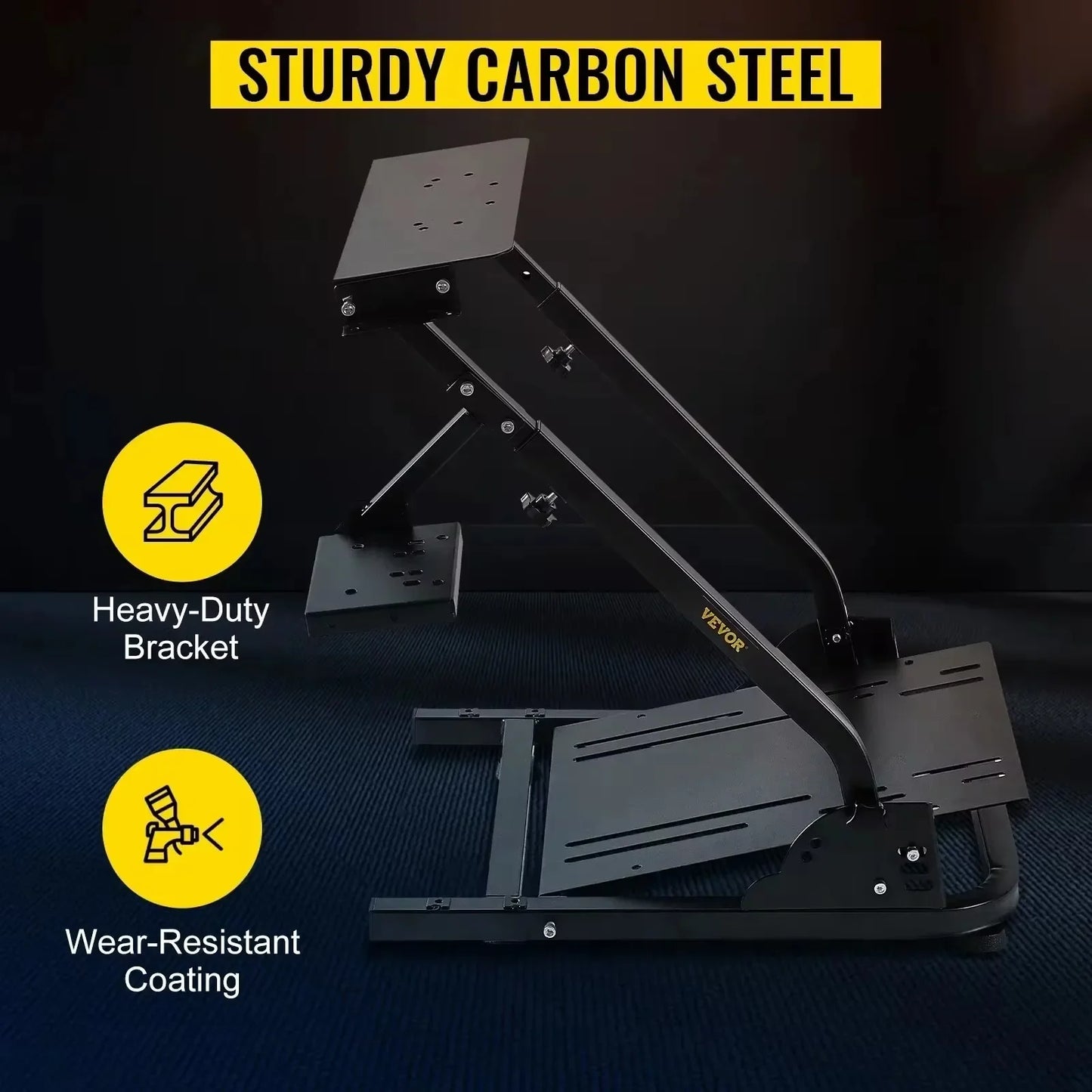 Race Stuurwiel met Standaard - Sim Racing Wheel Stand Compatibel met Thrustmaster T500RS, T248, 128, Fanatec en CSR Pedalen - Stuurwiel voor PS4 - Geschikt voor Logitech G29, G27 en G25