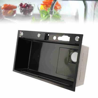 Smart Kitchen Sink 80x45cm Stainless Steel Thickened Brushed Surface Large Capacity Washbasin Digital Display Kitchen Sink