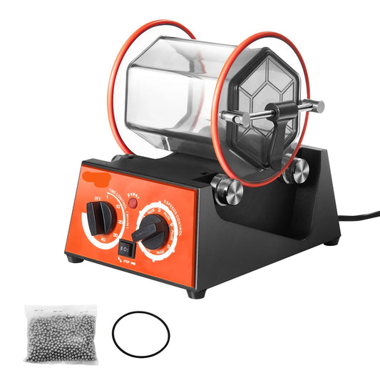 Polijsttrommel - Polijstmachine - Rotary Tumbler - Oppervlakpolijstmachine - Polijst Machine - 5kg - Juwelenafwerking en Chamfering met Polijstkralen - Trommelmachine - Stenen Polijsten - Polijst Trommel