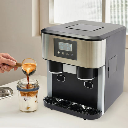 IJsblokjesmachine – IJscrusher – IJsbereider – Tafelmodel – ABS Kunststof – 16 Ronde IJsblokjes – Automatische Reiniging - QUORE