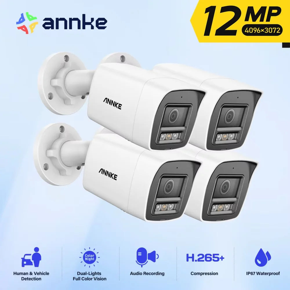 IP Camera – Beveiligingscamera – Surveillance Camera – Dome Camera – Netwerkcamera – 12MP Ultra HD – Smart Dual-Light Nachtzicht – Ingebouwde Microfoon – IP67 Waterdicht