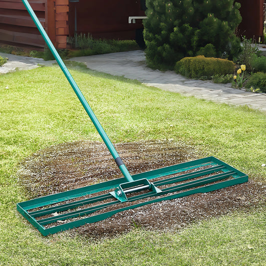 Gazonhark - Nivellering - Leveller - met Verlengde Steel - Aluminium Hark - voor Egaliseren van Zand - Compost en Grond - Oppervlaktegereedschap - Heavy Duty - Tuingereedschap - 91cm - Goen