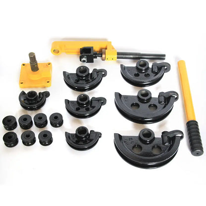 Handmatige Buizenbuiger – Pijpenbuiger – Buisvormer – Bending Machine – Pijpenbuigtool – Voor Buisdiameters 10-25 mm – Robuuste Metalen Constructie – Compleet Met Buigmatrijzen - QUORE
