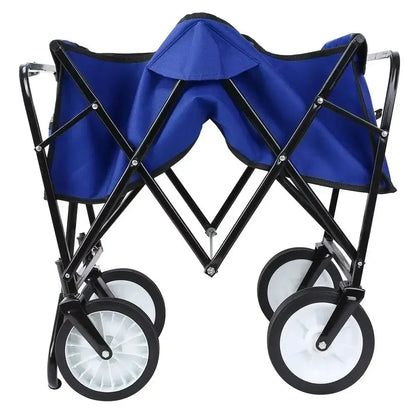 Bolderkar - Bolderwagen - Opvouwbare - Tuinkar - 262L -  Tuinwagen - Tuintrolley -  Wagon voor Winkelen, Strand, Park en Picknick, Outdoor Activiteiten en Kamperen - Draagvermogen 80kg - Blauw