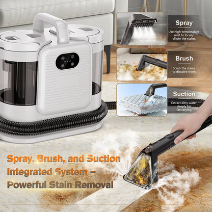 RAYFURN C988 1650W Steam Clean Machine 15000Pa Spray Brush Suction Power System Cleaner for Carpet Car Sofa Bed Cleaning Washer