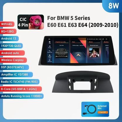 2din Android Car Radio Multimedia Video Player for BMW 5Series E60 E61 E63 E64 3Series E90 E91 E92 E93 Stereo GPS Carplay 4G RDS