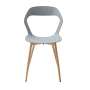 Chair - Chairs Dining Chairs - Set of 4 Chairs - Hollow Dining Chairs - Modern &amp; Simple - Household Stool with Backrest - Scandinavian Negotiation Chair - Plastic Chair - Backrest Height &lt;125mm/12.cm - Gray