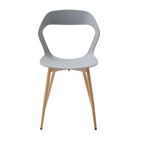 Chair - Chairs Dining Chairs - Set of 4 Chairs - Hollow Dining Chairs - Modern &amp; Simple - Household Stool with Backrest - Scandinavian Negotiation Chair - Plastic Chair - Backrest Height &lt;125mm/12.cm - Gray
