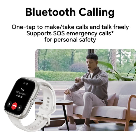 HONOR CHOICE- Smartwatch - Smartwatch Vrouwen - Smartwatch Mannen - Smartwatches - Smartwatch Android - Wereldwijde Versie- De hele dag gezondheidsmonitoring - Wit