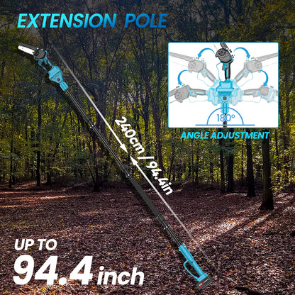 Brushless 600W Telescoping Pole Electric Chainsaw 8inch 2in1 High Branch Saw Garden Power Tool For 21V 18V Battery