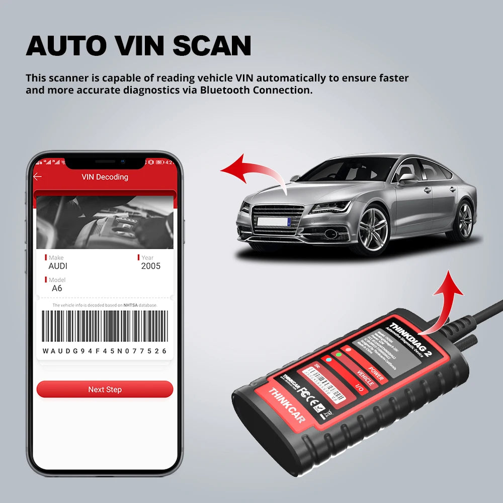 OBD2 Scanner – Auto Diagnosetool – Foutcode Lezer – Voertuig Scanner – OBD Scanner – CAN FD Ondersteuning – 16 Onderhoudsfuncties – Bluetooth Connectiviteit